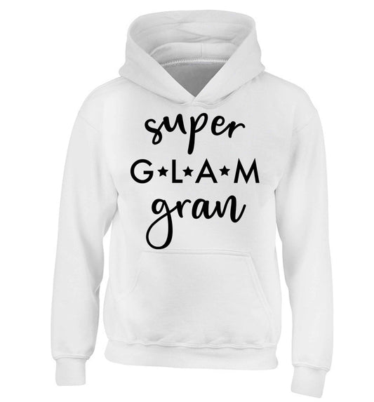 Super glam gran children's white hoodie 12-13 Years