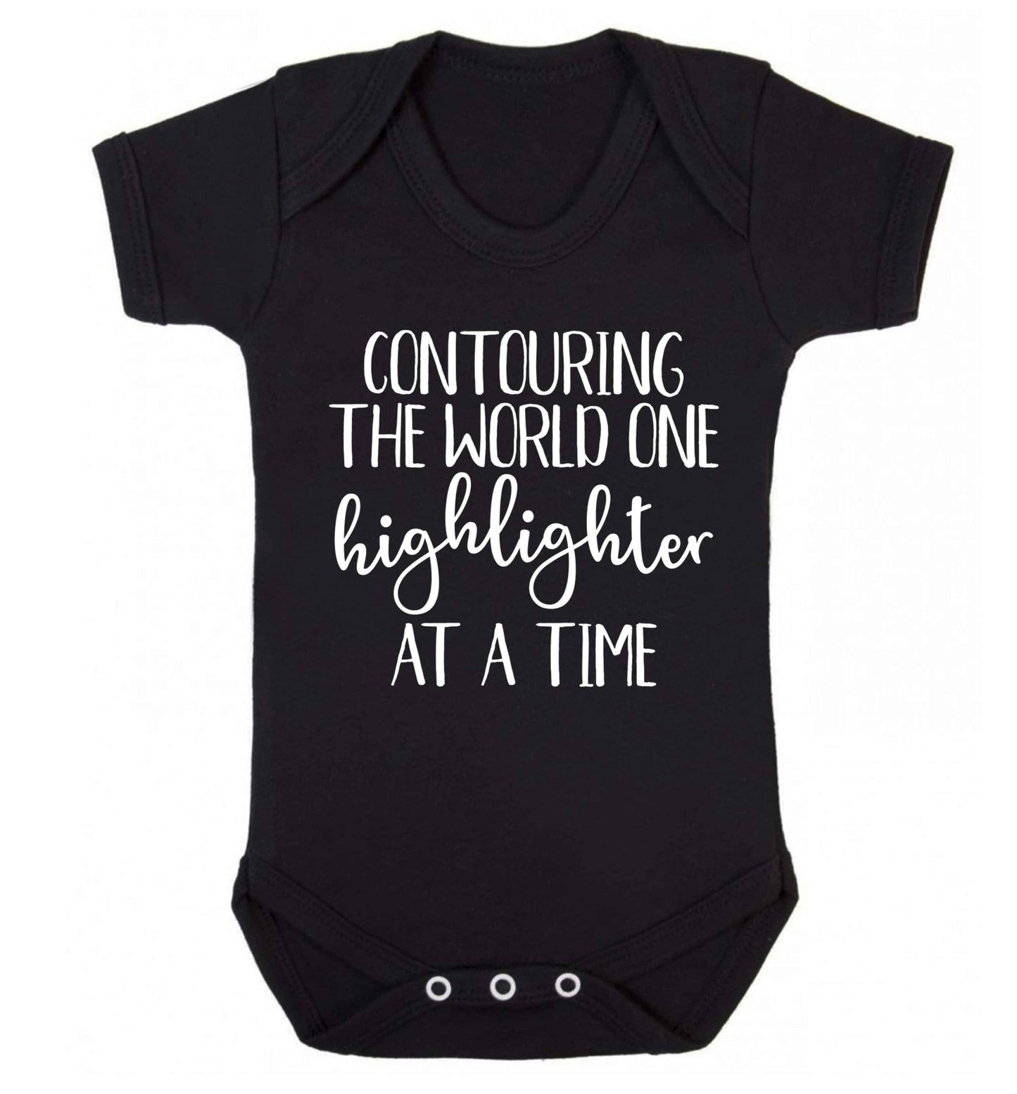 Contouring the world on highlighter at a time Baby Vest black 18-24 months