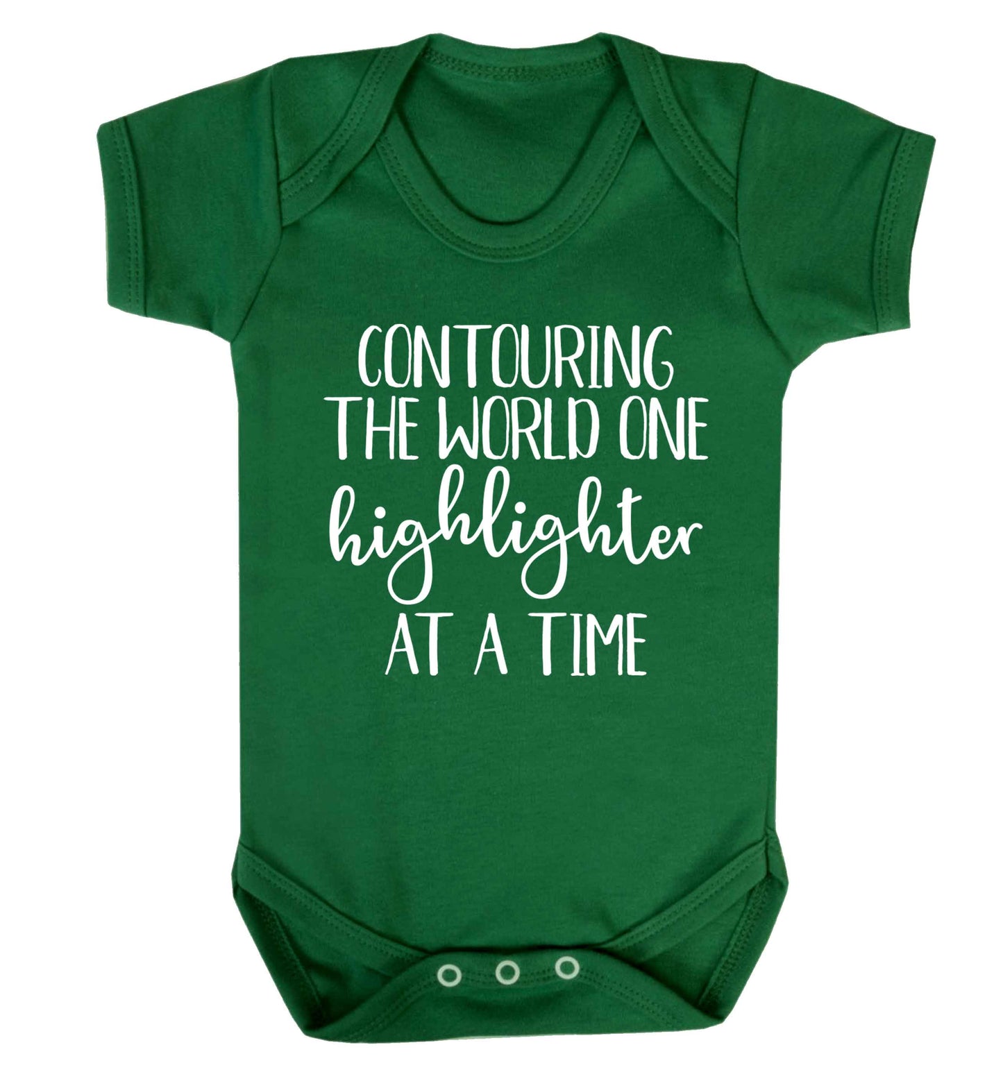 Contouring the world on highlighter at a time Baby Vest green 18-24 months