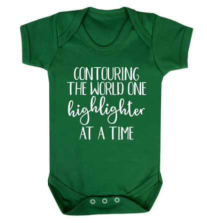 Contouring the world on highlighter at a time Baby Vest green 18-24 months