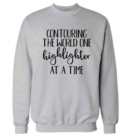 Contouring the world on highlighter at a time Adult's unisex grey Sweater 2XL