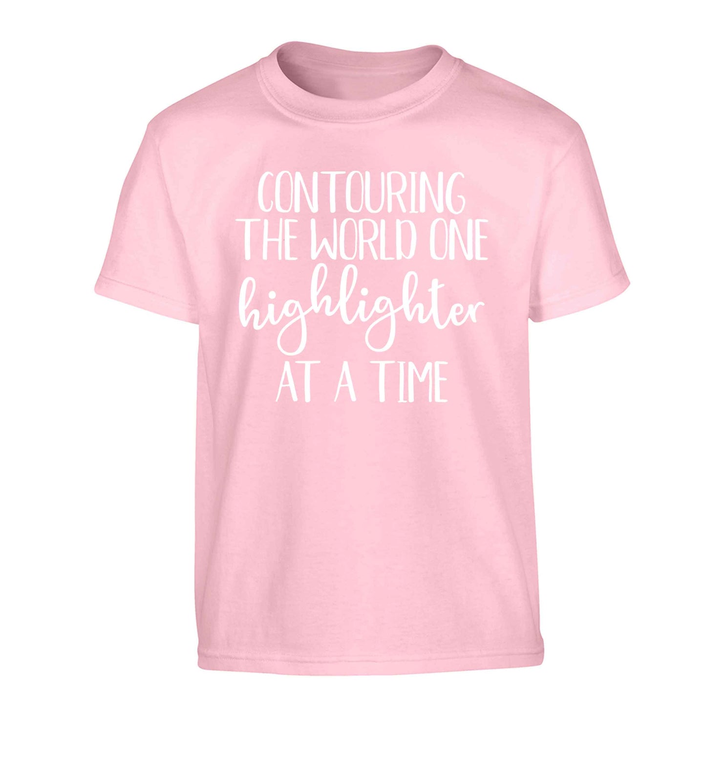Contouring the world on highlighter at a time Children's light pink Tshirt 12-13 Years