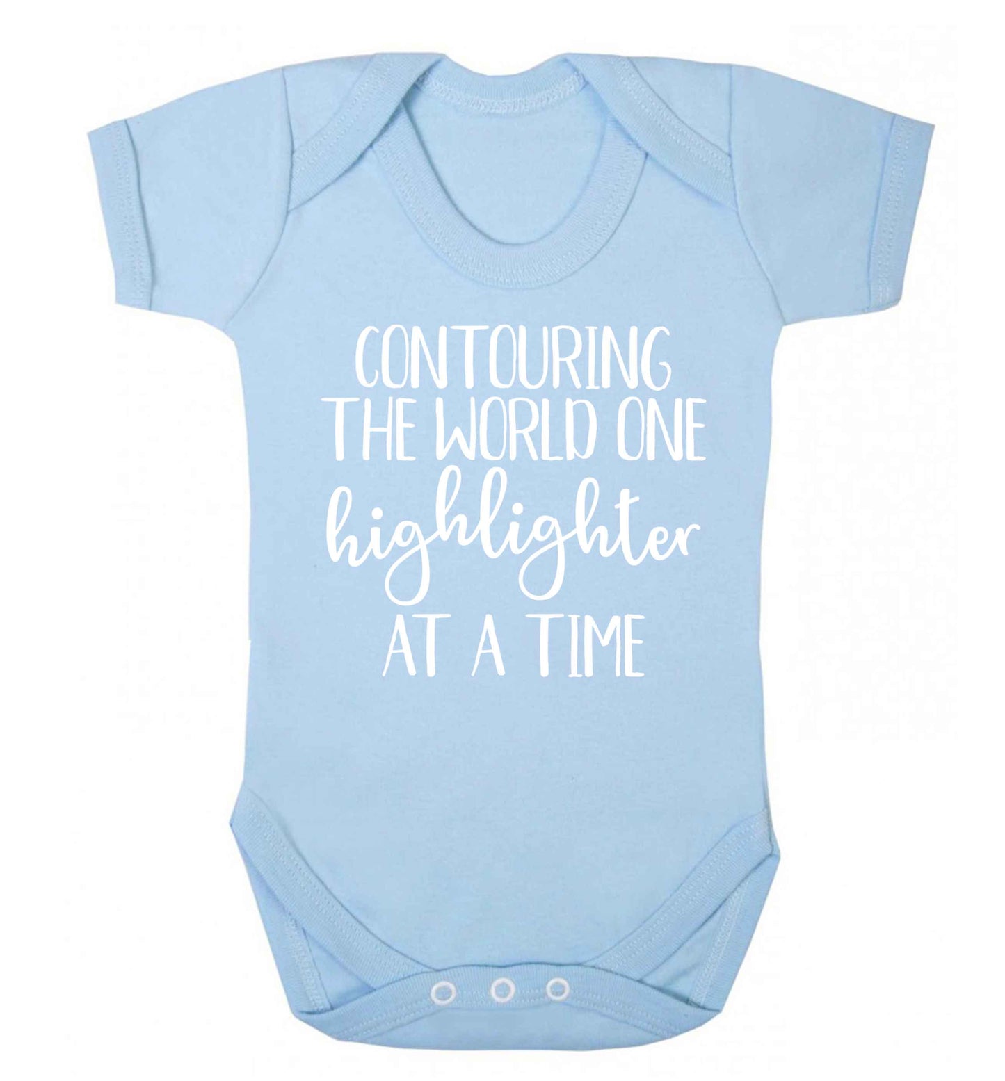 Contouring the world on highlighter at a time Baby Vest pale blue 18-24 months