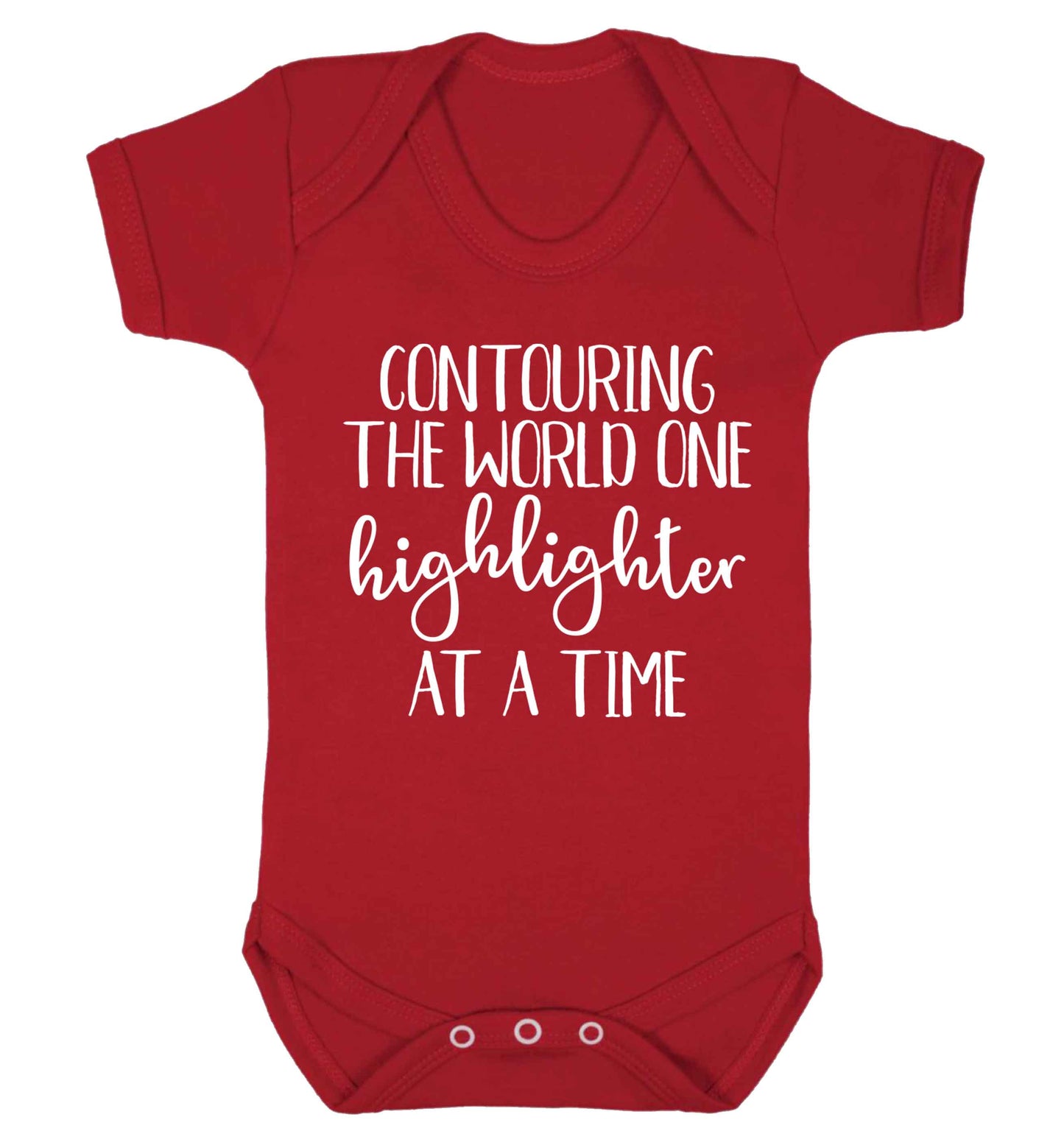 Contouring the world on highlighter at a time Baby Vest red 18-24 months