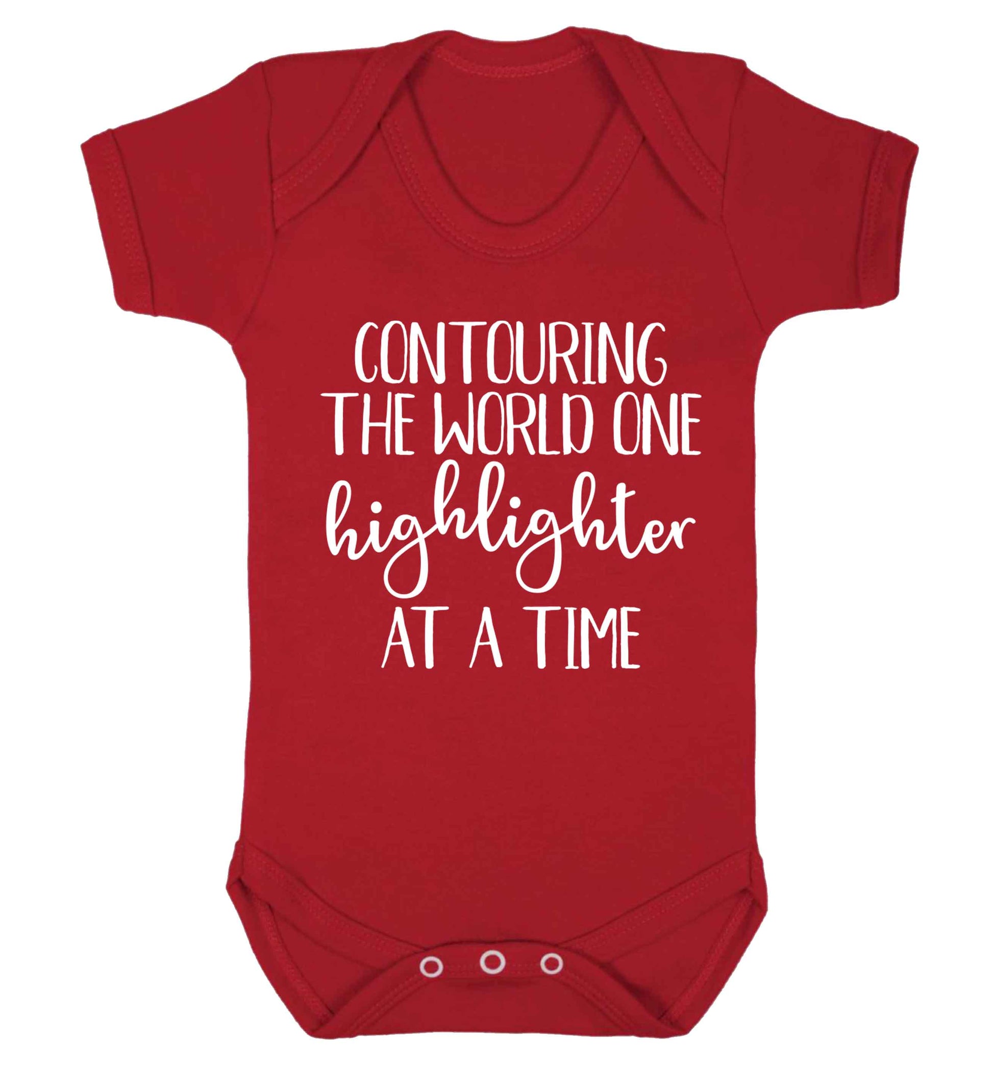 Contouring the world on highlighter at a time Baby Vest red 18-24 months