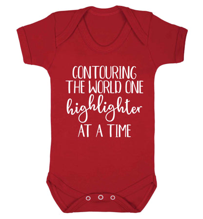 Contouring the world on highlighter at a time Baby Vest red 18-24 months
