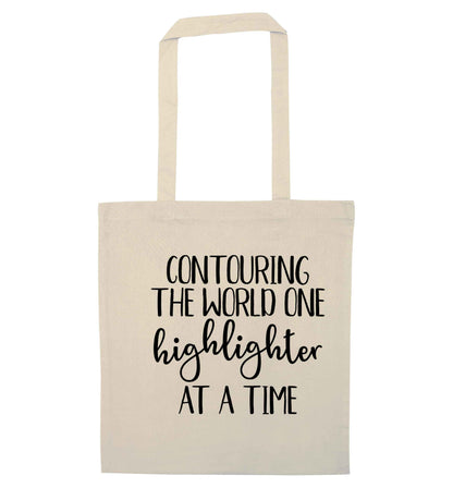 Contouring the world on highlighter at a time natural tote bag