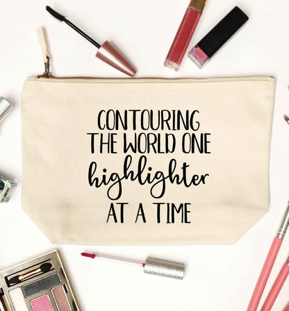 Contouring the world on highlighter at a time natural makeup bag