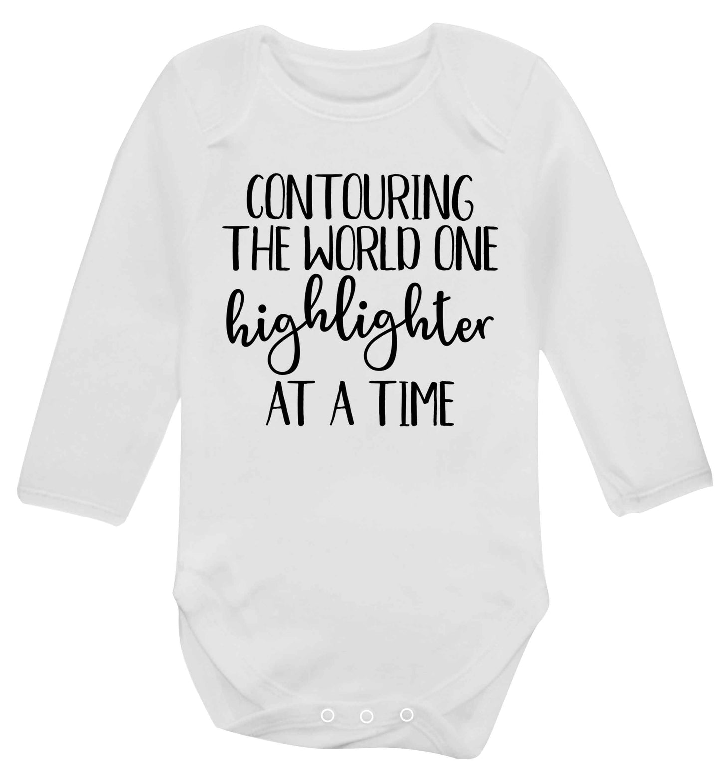 Contouring the world on highlighter at a time Baby Vest long sleeved white 6-12 months