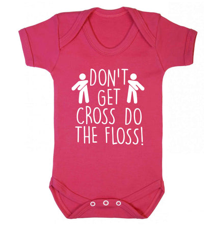 Don't get cross do the floss! Baby Vest dark pink 18-24 months