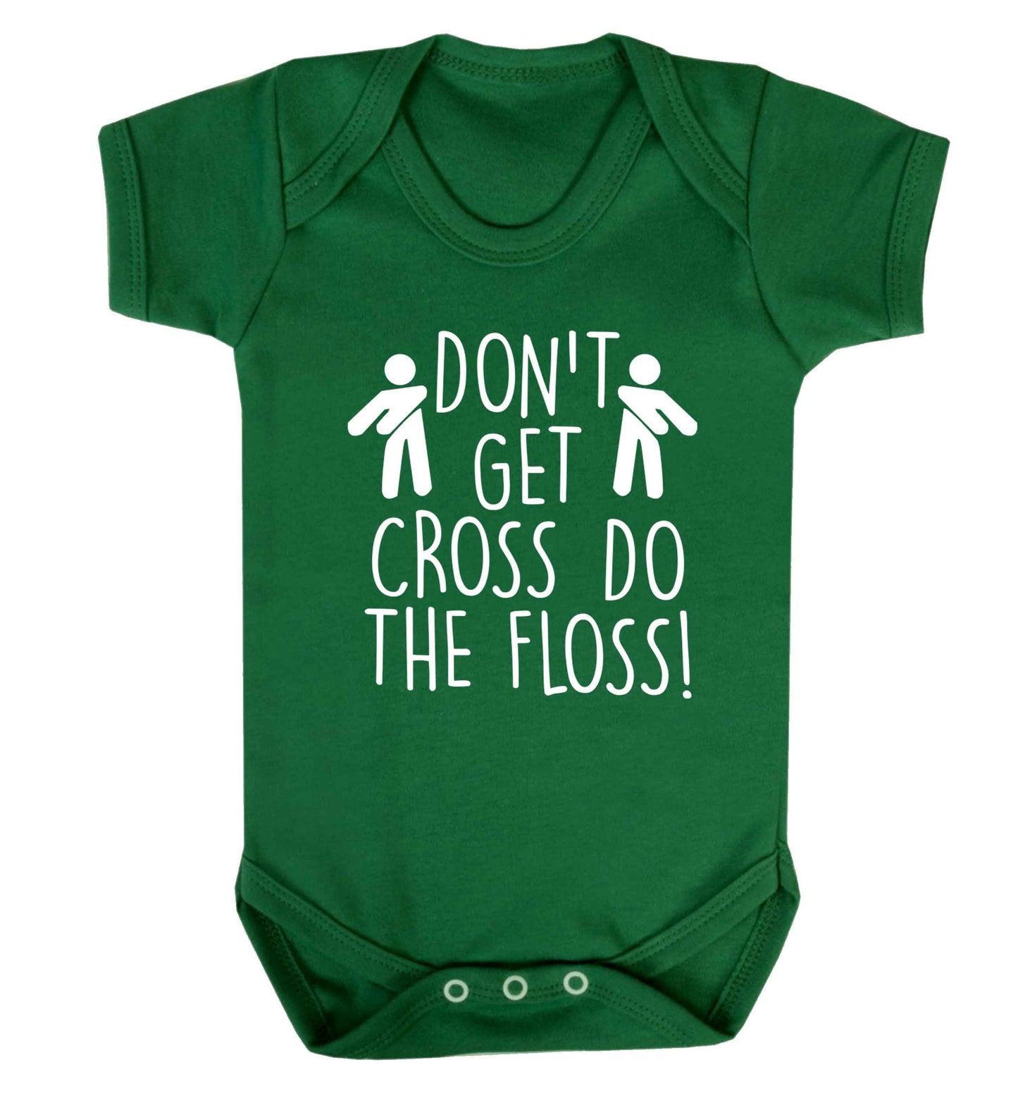 Don't get cross do the floss! Baby Vest green 18-24 months