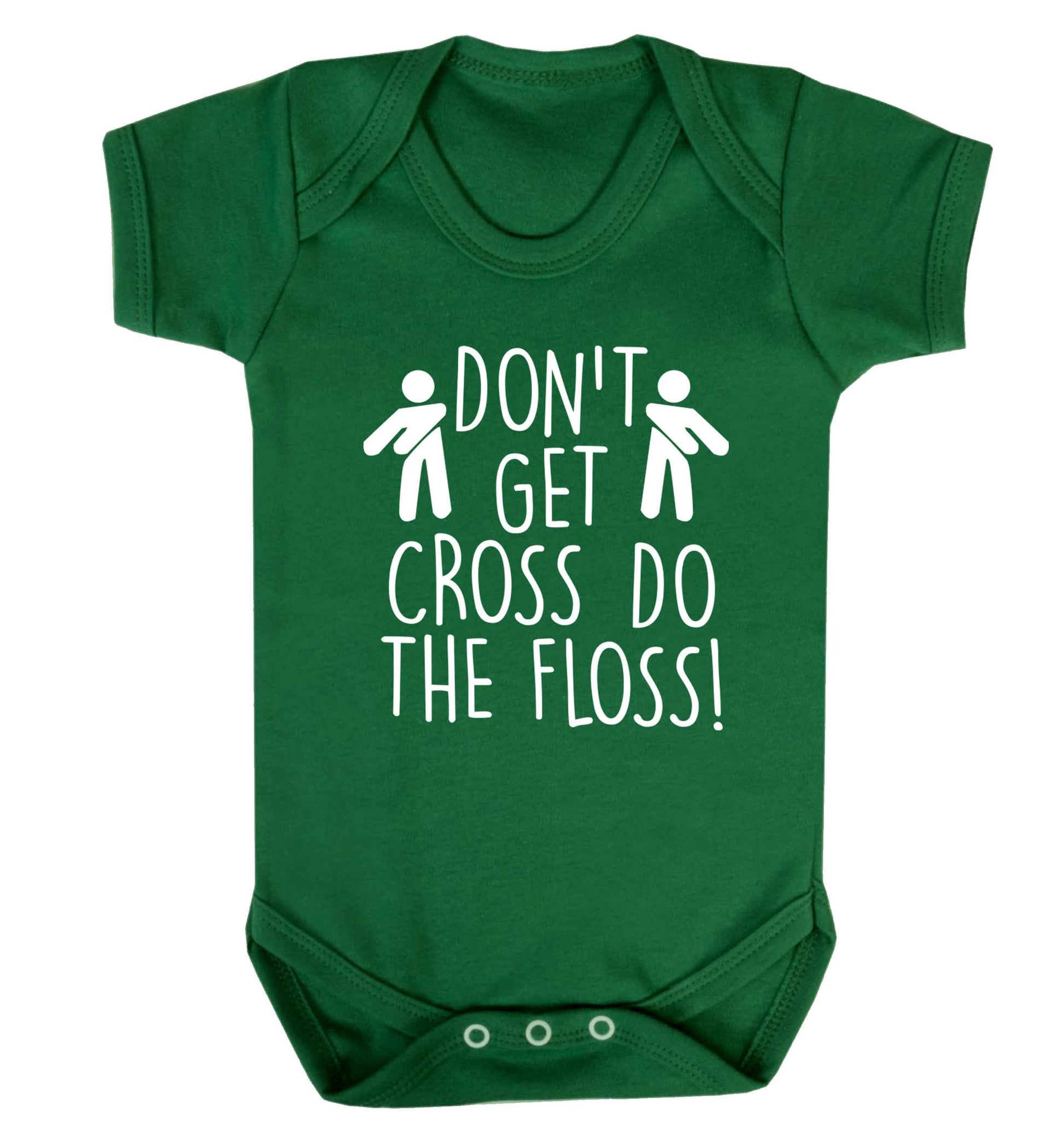 Don't get cross do the floss! Baby Vest green 18-24 months
