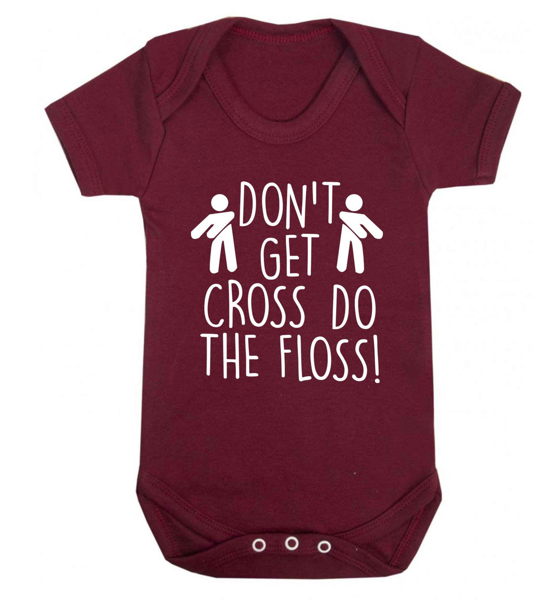 Don't get cross do the floss! Baby Vest maroon 18-24 months