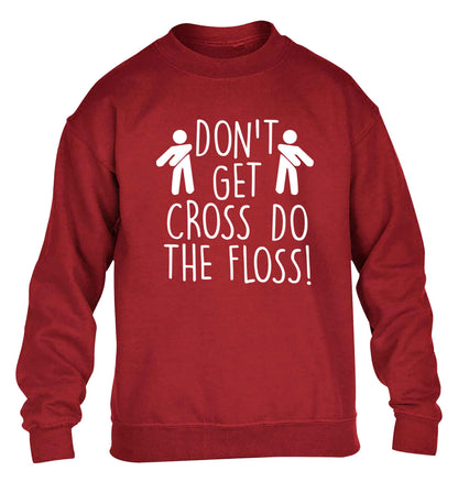 Don't get cross do the floss! children's grey sweater 12-13 Years