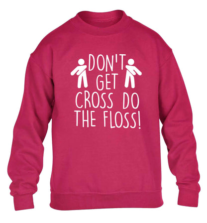 Don't get cross do the floss! children's pink sweater 12-13 Years