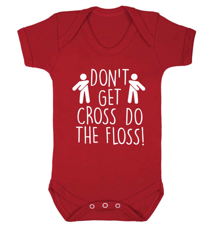 Don't get cross do the floss! Baby Vest red 18-24 months