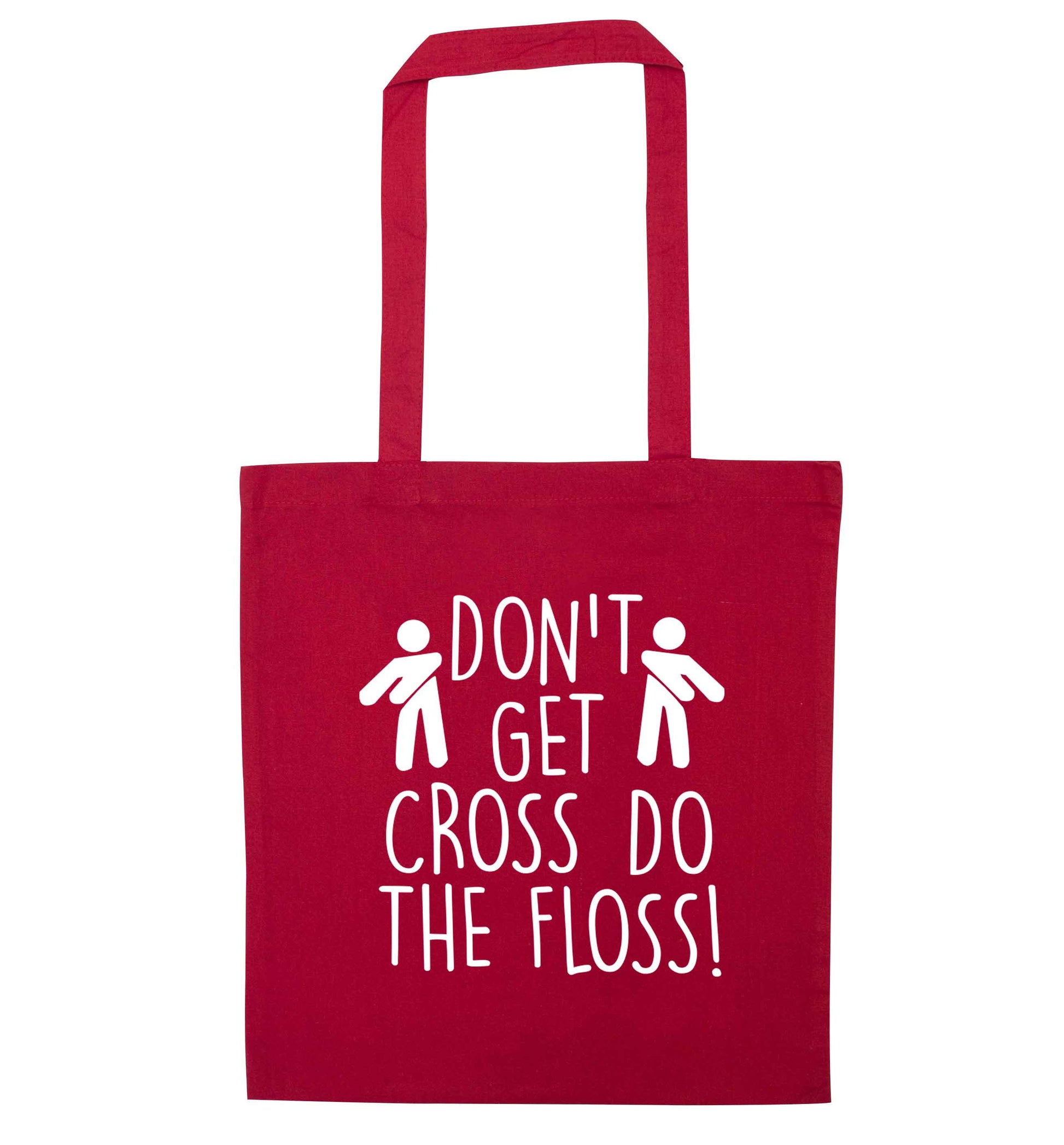 Don't get cross do the floss! red tote bag