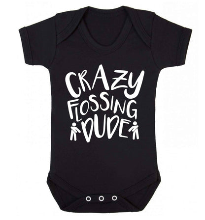 Crazy flossing dude Baby Vest black 18-24 months