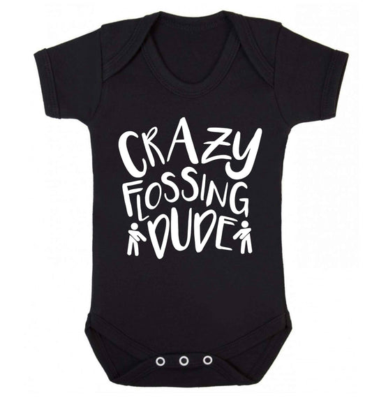 Crazy flossing dude Baby Vest black 18-24 months