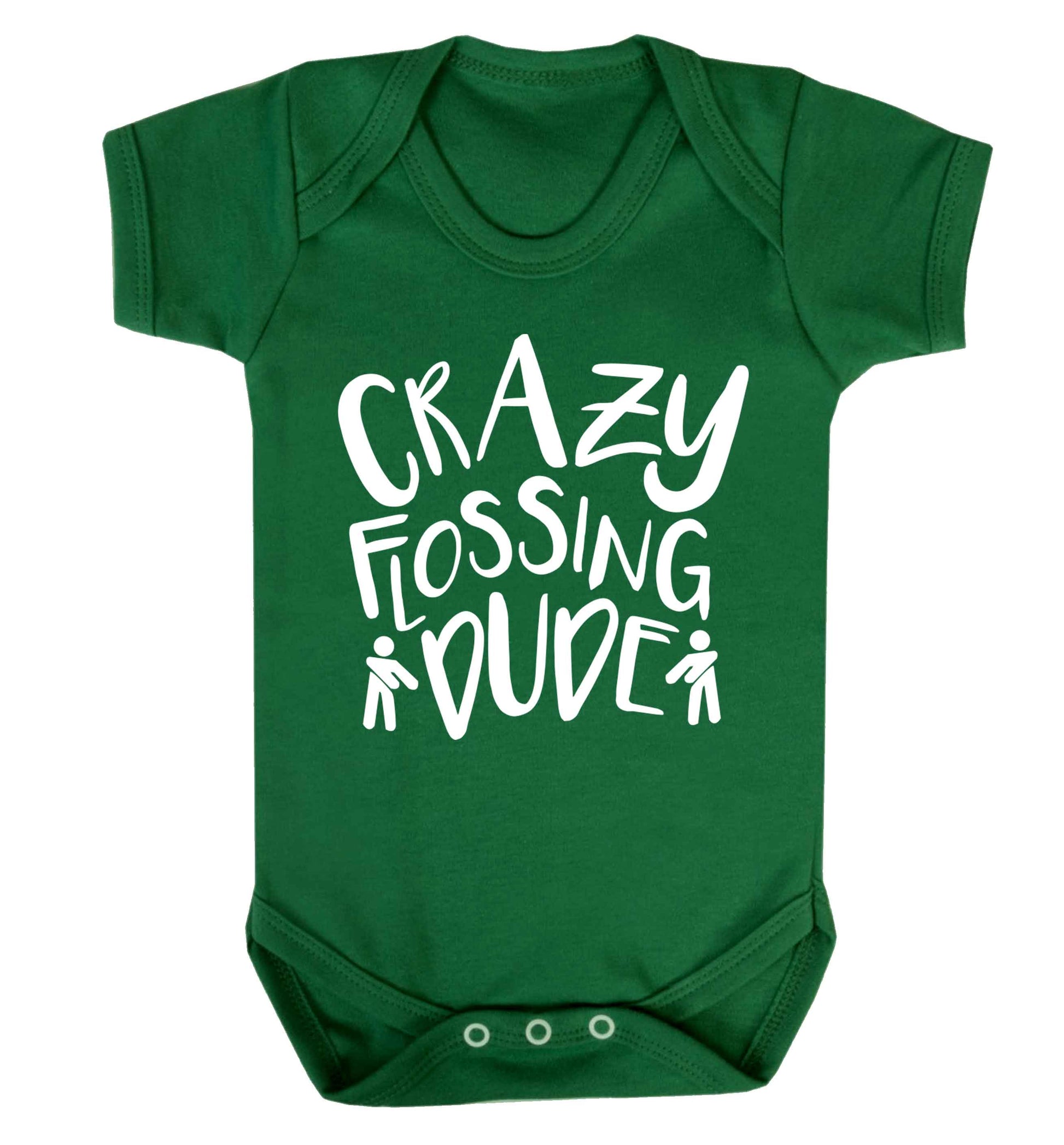 Crazy flossing dude Baby Vest green 18-24 months