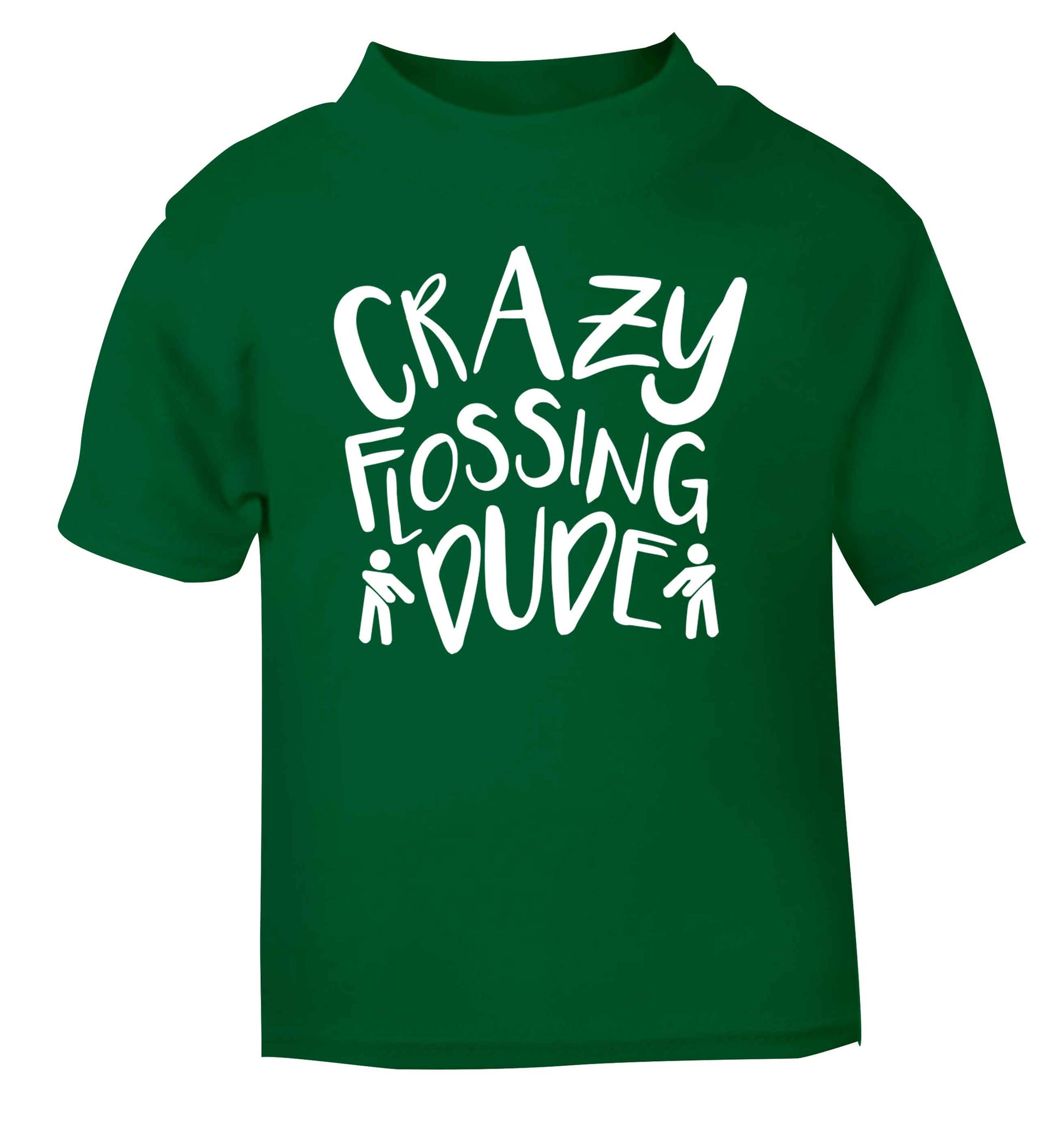 Crazy flossing dude green Baby Toddler Tshirt 2 Years