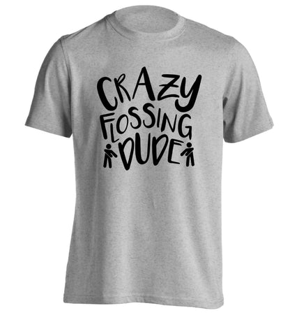 Crazy flossing dude adults unisex grey Tshirt 2XL