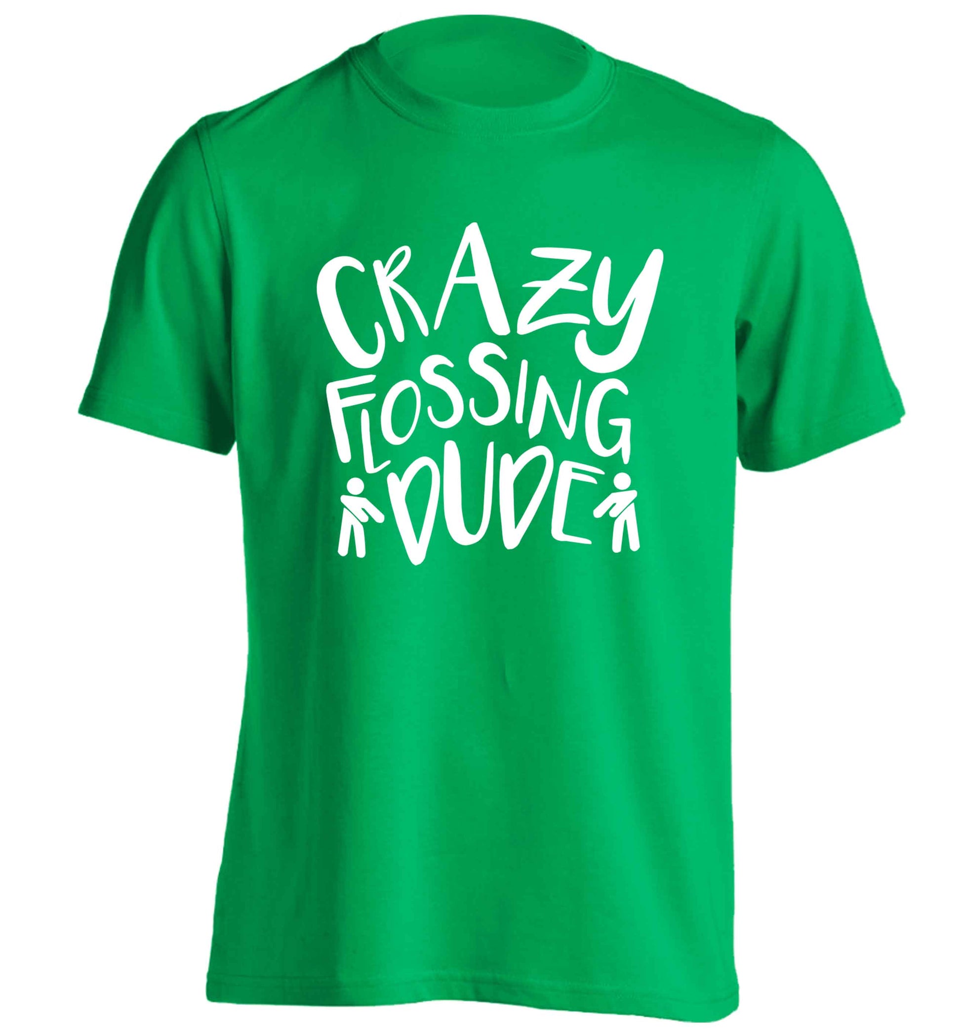 Crazy flossing dude adults unisex green Tshirt 2XL
