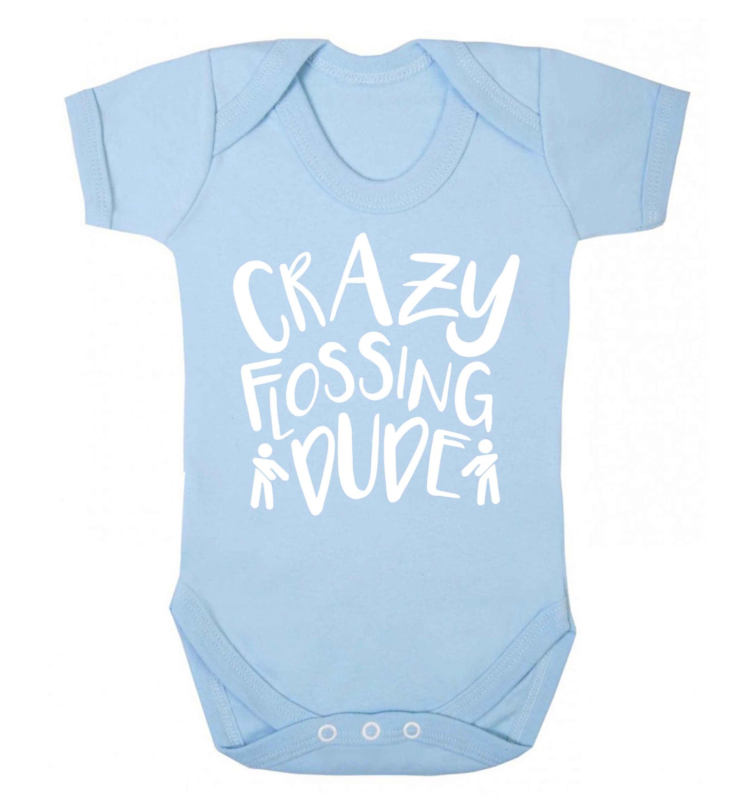 Crazy flossing dude Baby Vest pale blue 18-24 months