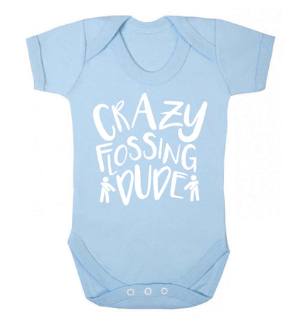 Crazy flossing dude Baby Vest pale blue 18-24 months
