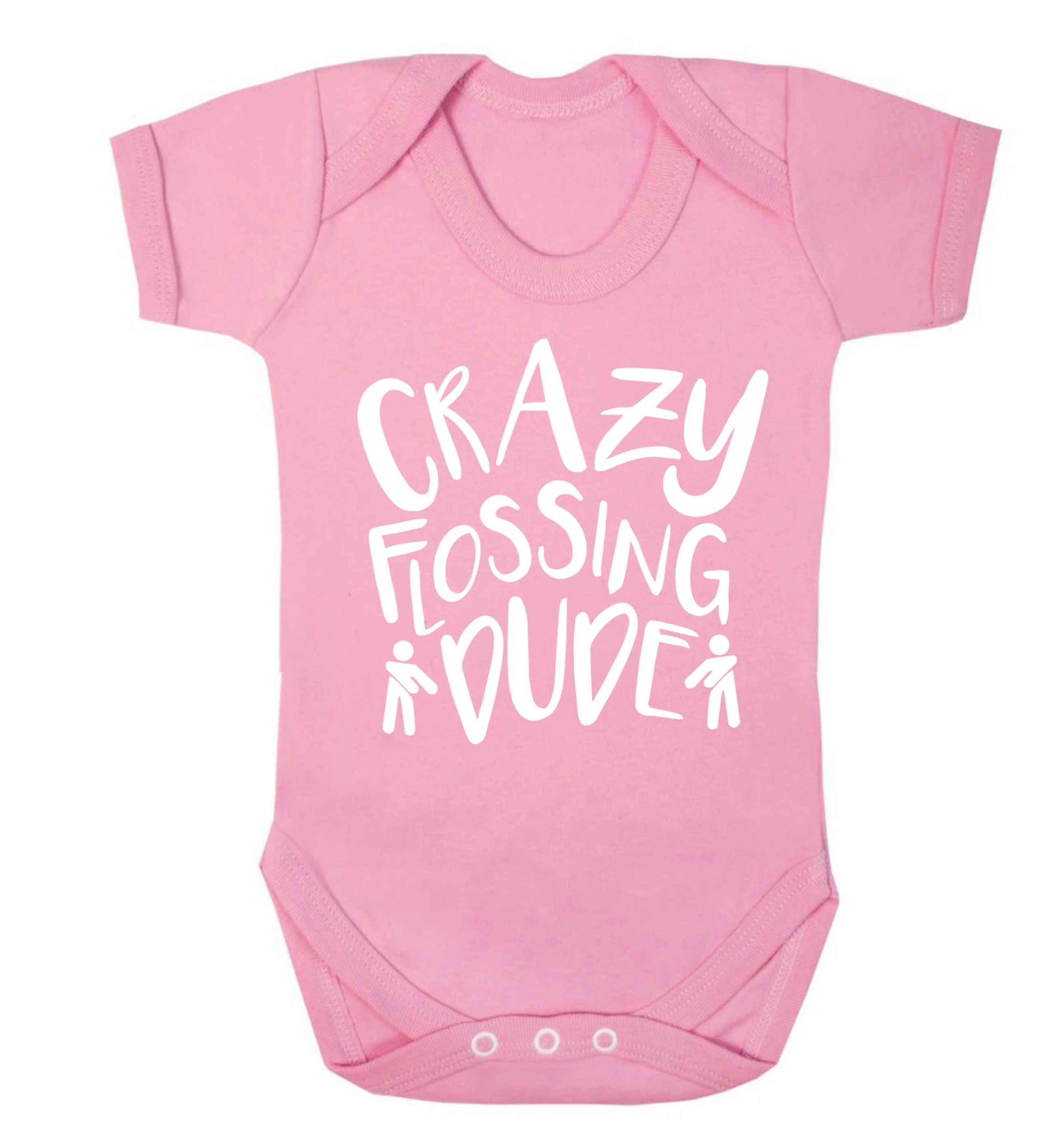 Crazy flossing dude Baby Vest pale pink 18-24 months