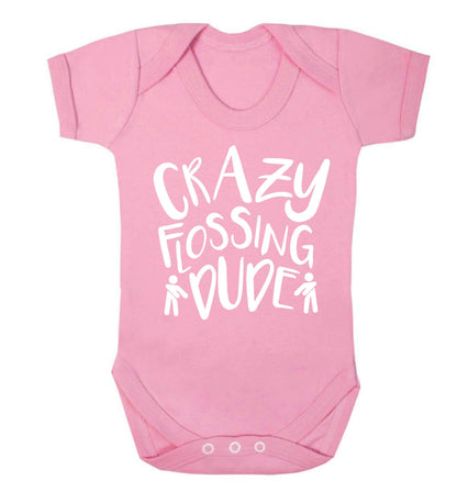 Crazy flossing dude Baby Vest pale pink 18-24 months