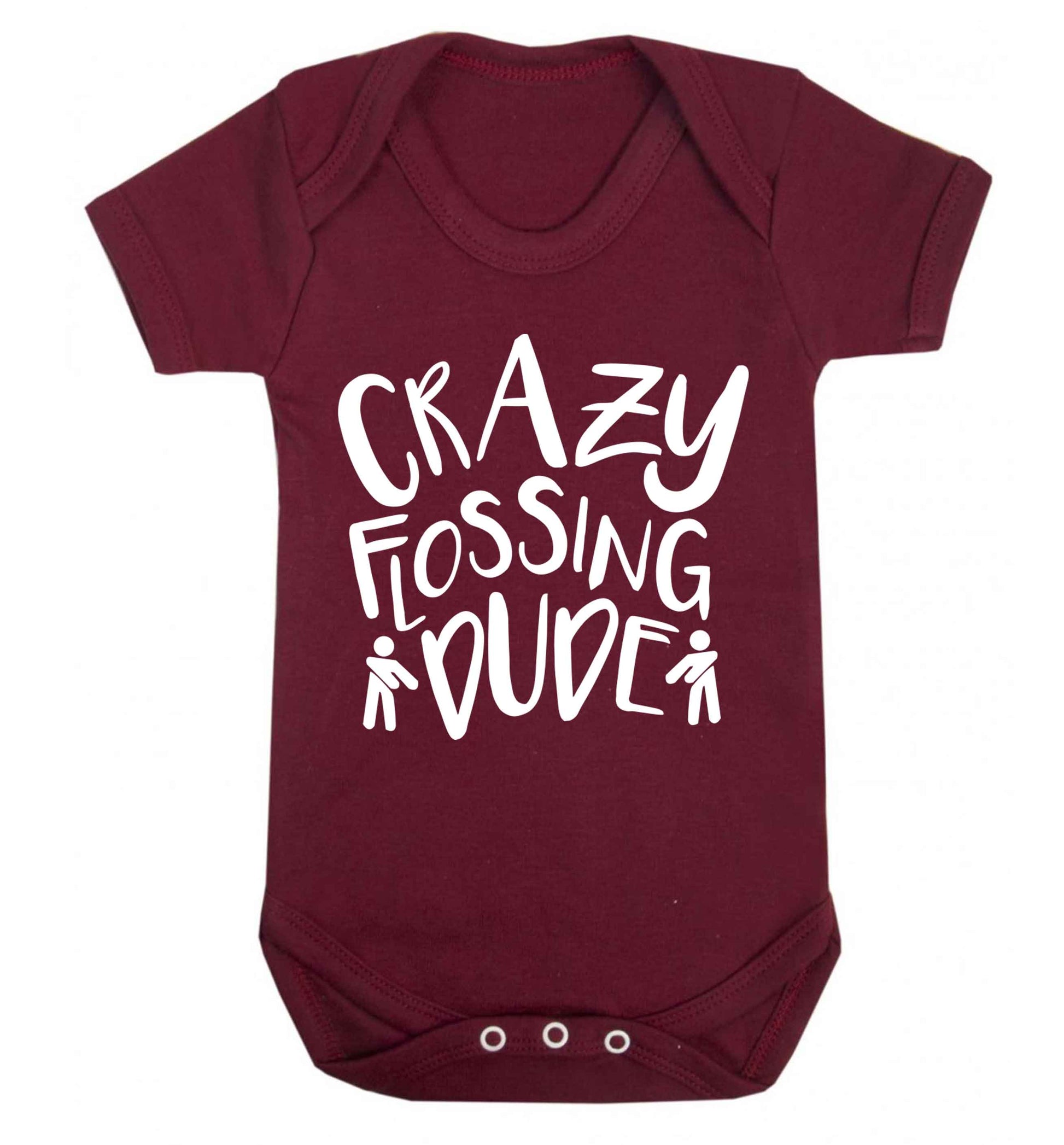 Crazy flossing dude Baby Vest maroon 18-24 months