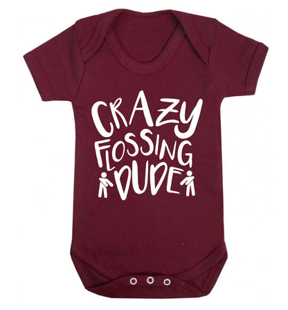 Crazy flossing dude Baby Vest maroon 18-24 months