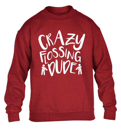 Crazy flossing dude children's grey sweater 12-13 Years