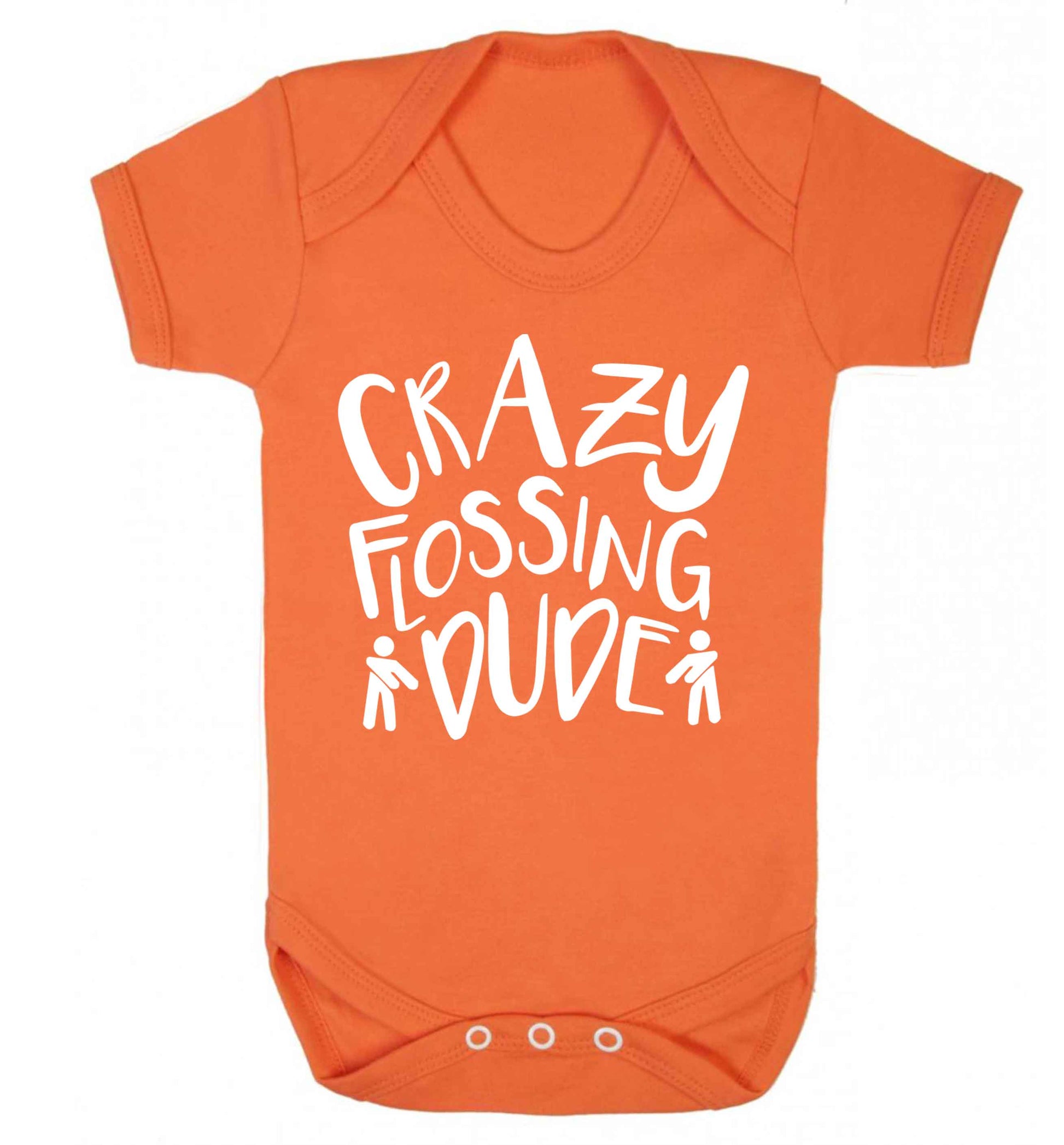 Crazy flossing dude Baby Vest orange 18-24 months