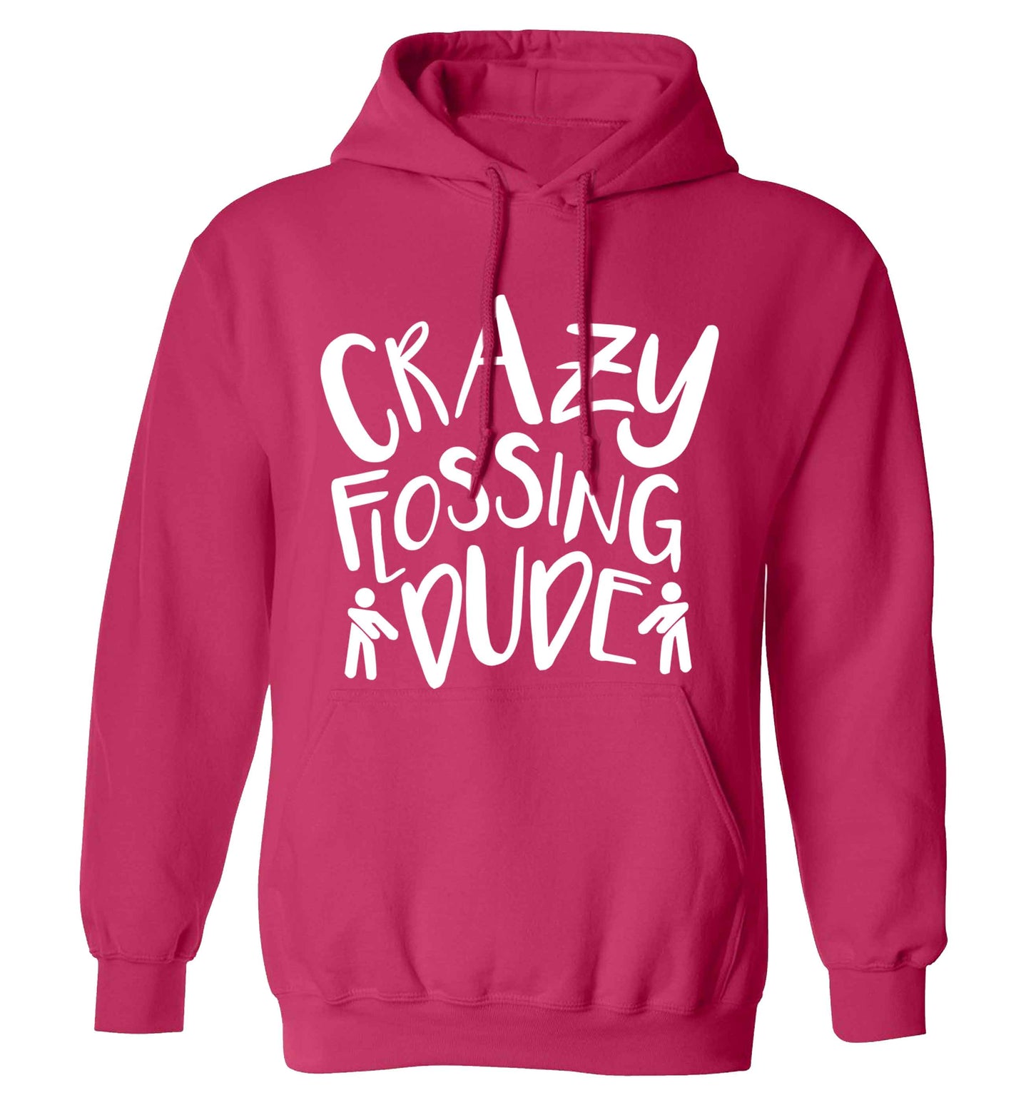 Crazy flossing dude adults unisex pink hoodie 2XL
