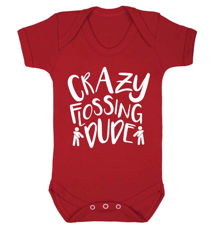 Crazy flossing dude Baby Vest red 18-24 months