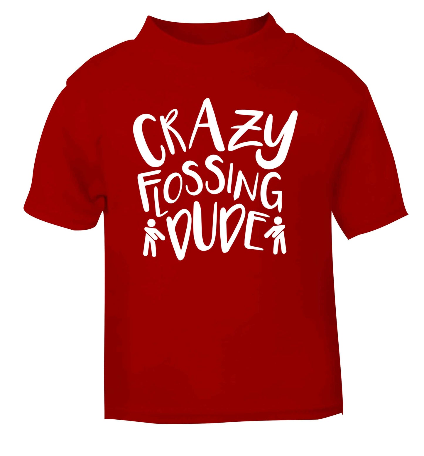 Crazy flossing dude red Baby Toddler Tshirt 2 Years
