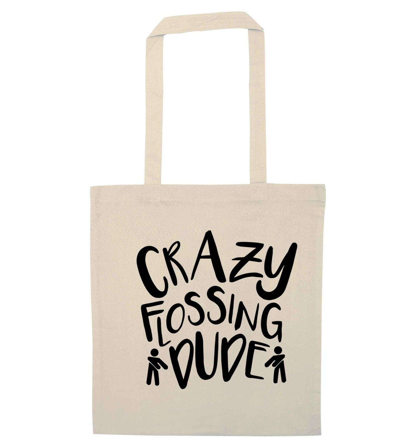 Crazy flossing dude natural tote bag