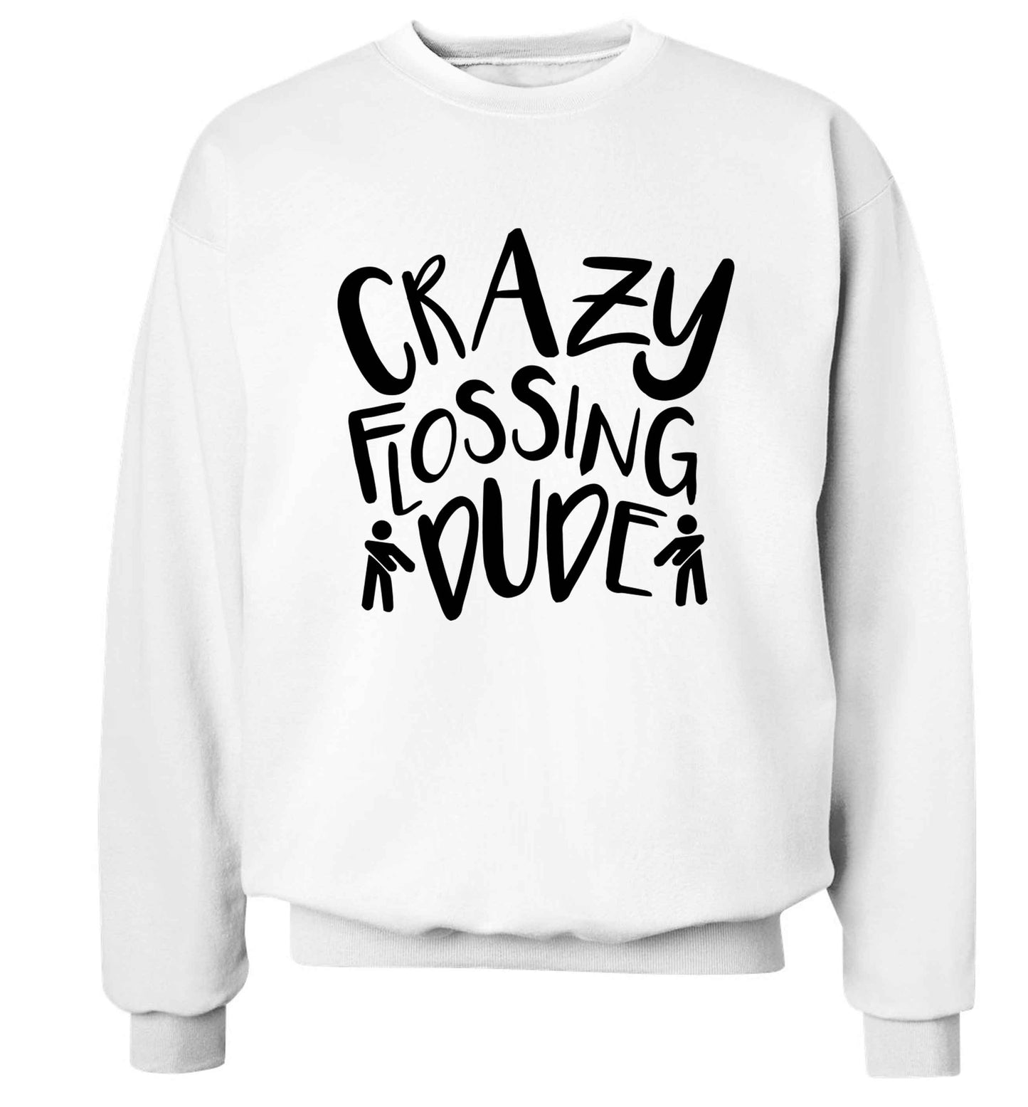 Crazy flossing dude Adult's unisex white Sweater 2XL