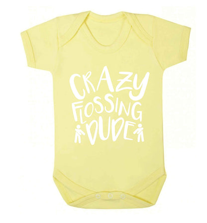 Crazy flossing dude Baby Vest pale yellow 18-24 months