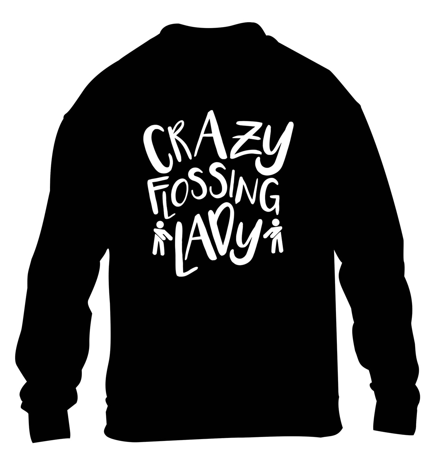 Crazy flossing lady children's black sweater 12-13 Years