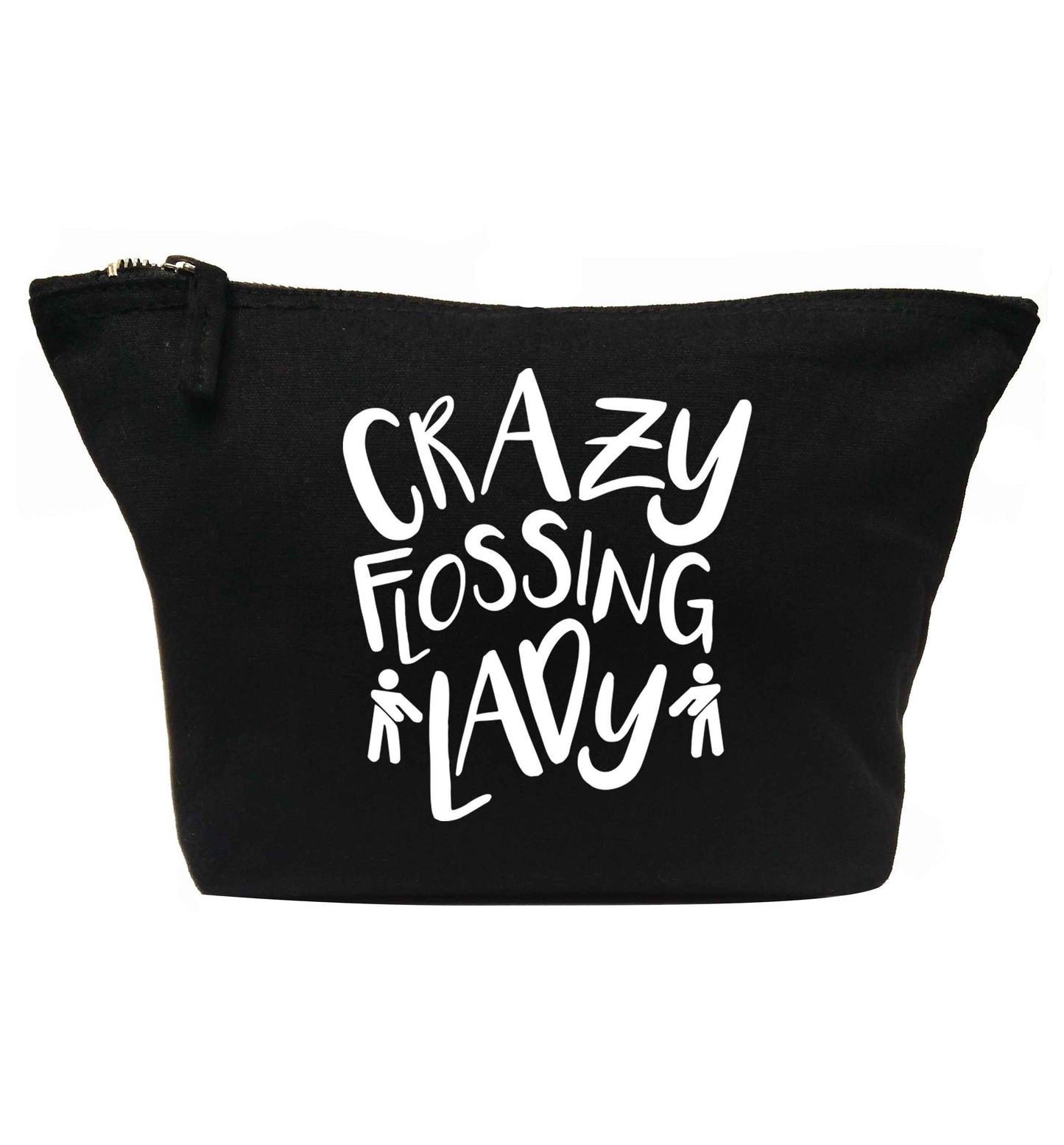 Crazy flossing lady | makeup / wash bag