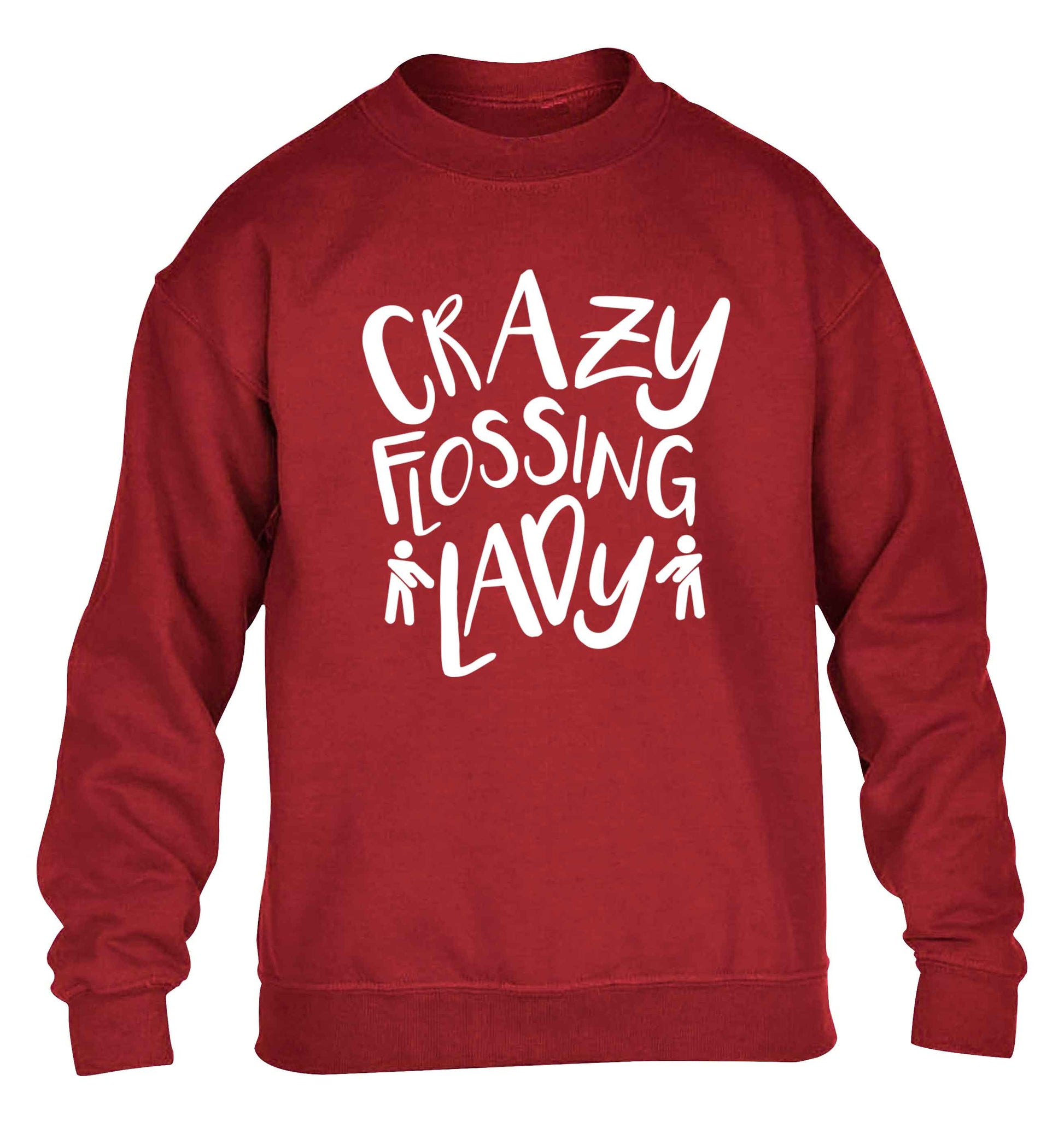 Crazy flossing lady children's grey sweater 12-13 Years