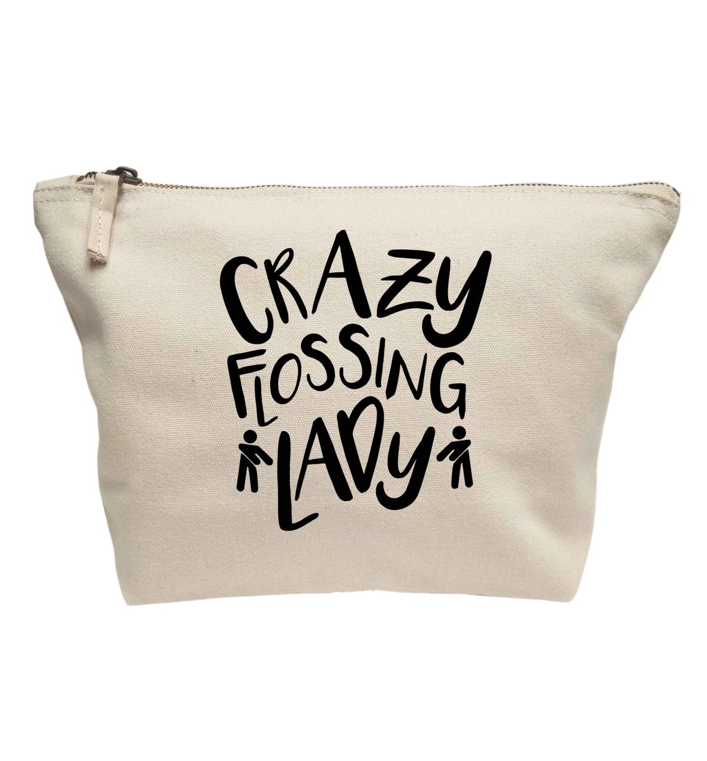 Crazy flossing lady | makeup / wash bag