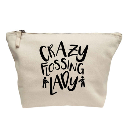 Crazy flossing lady | makeup / wash bag