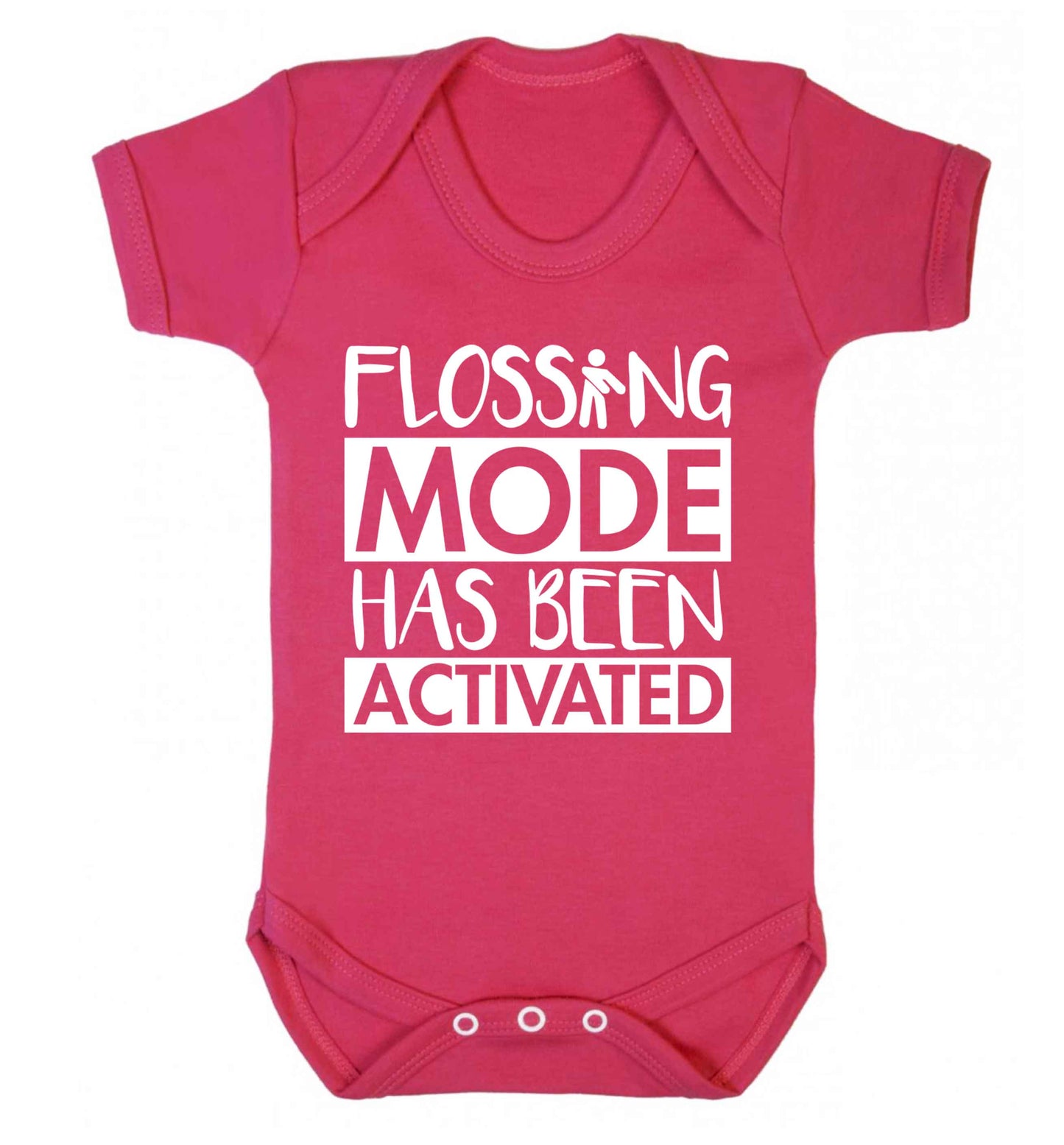 Flossing mode has been activated Baby Vest dark pink 18-24 months