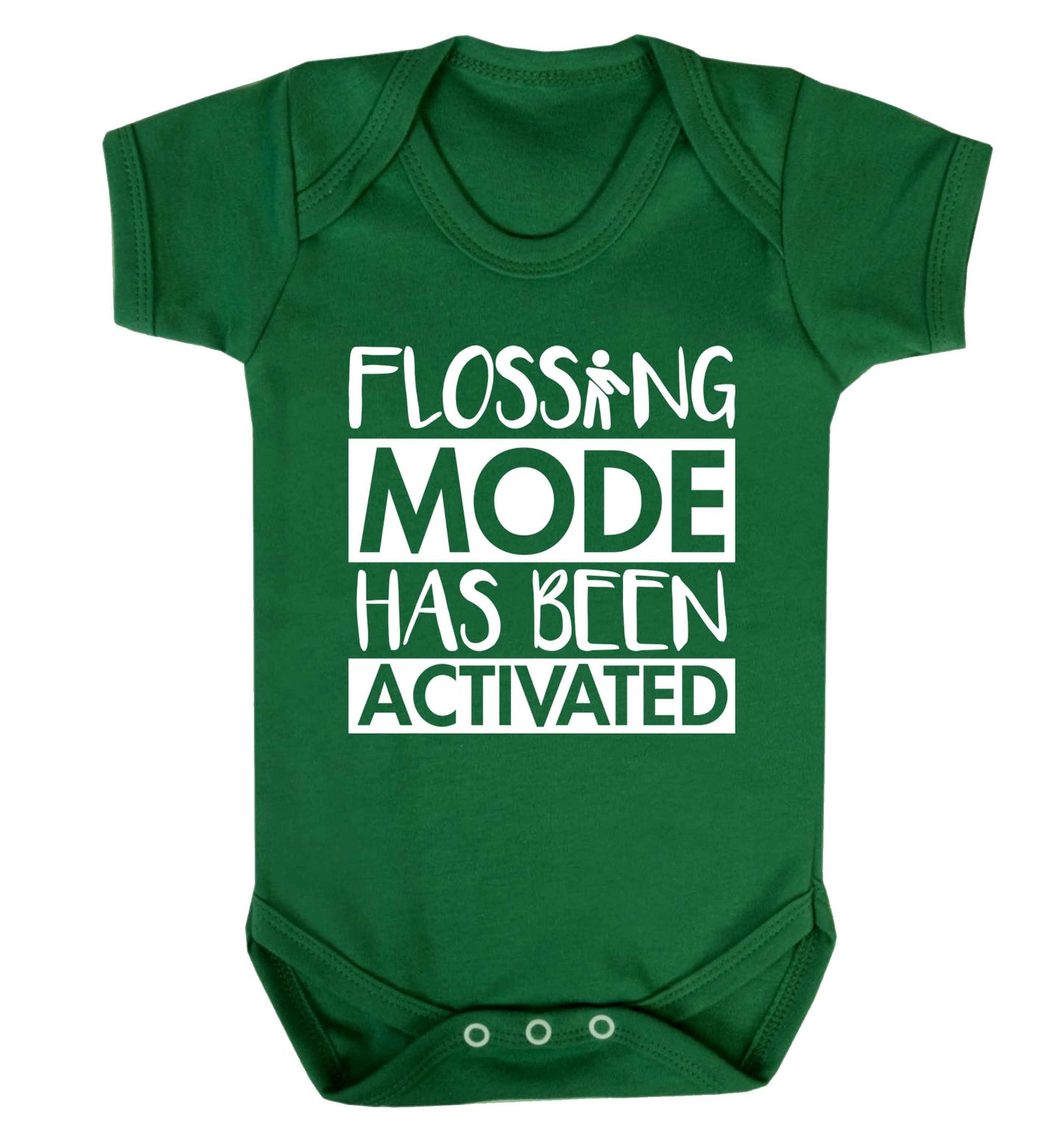 Flossing mode has been activated Baby Vest green 18-24 months