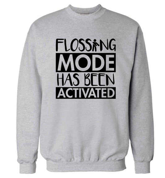 Flossing mode has been activated Adult's unisex grey Sweater 2XL
