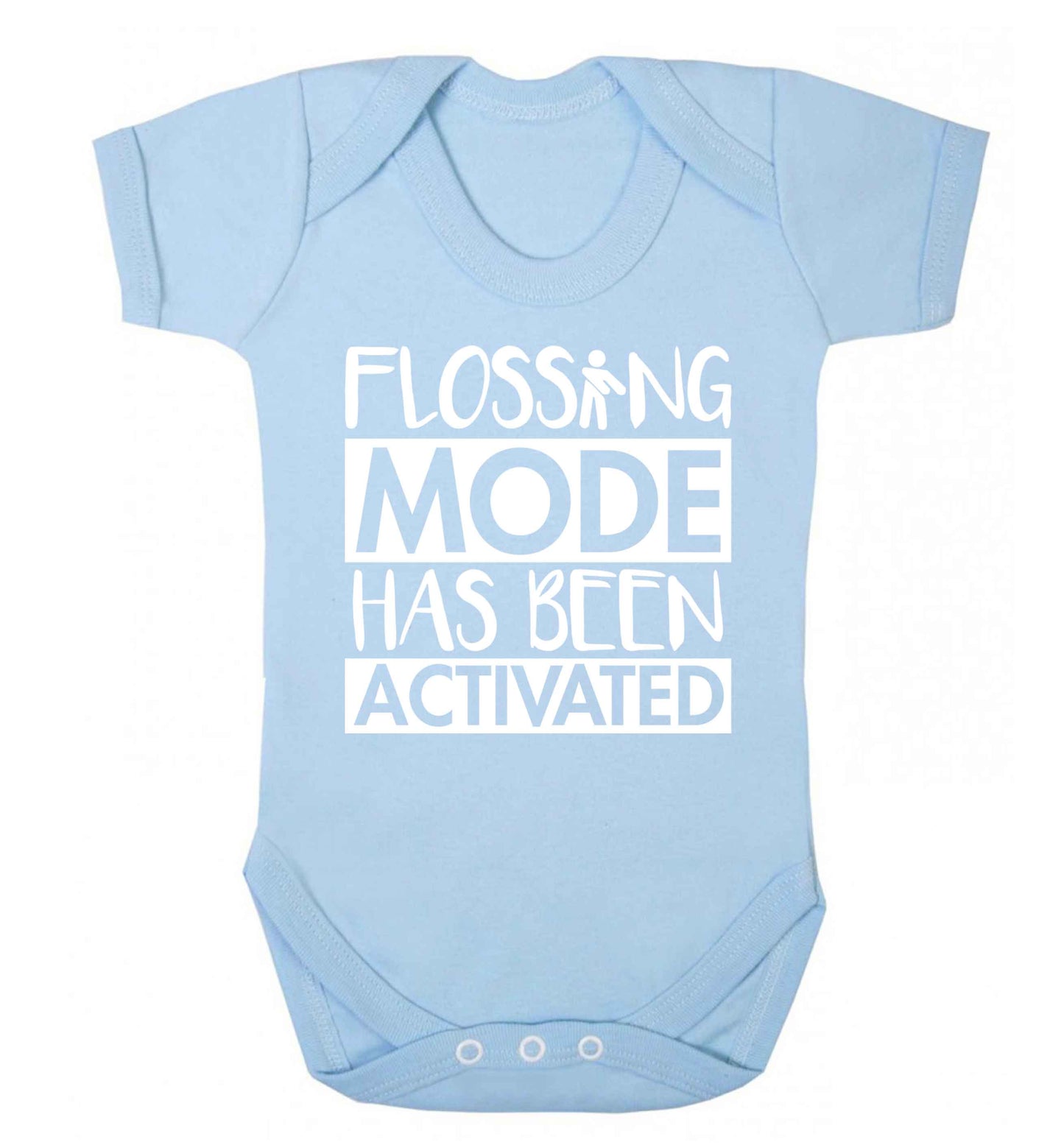 Flossing mode has been activated Baby Vest pale blue 18-24 months